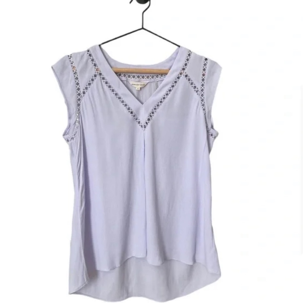 Rebecca Taylor lavender cutout blouse